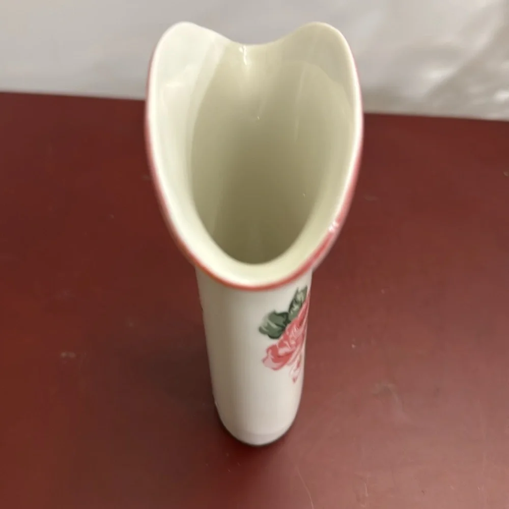 Vintage antique Victorian pastel mini rose bud vase- made in Japan
